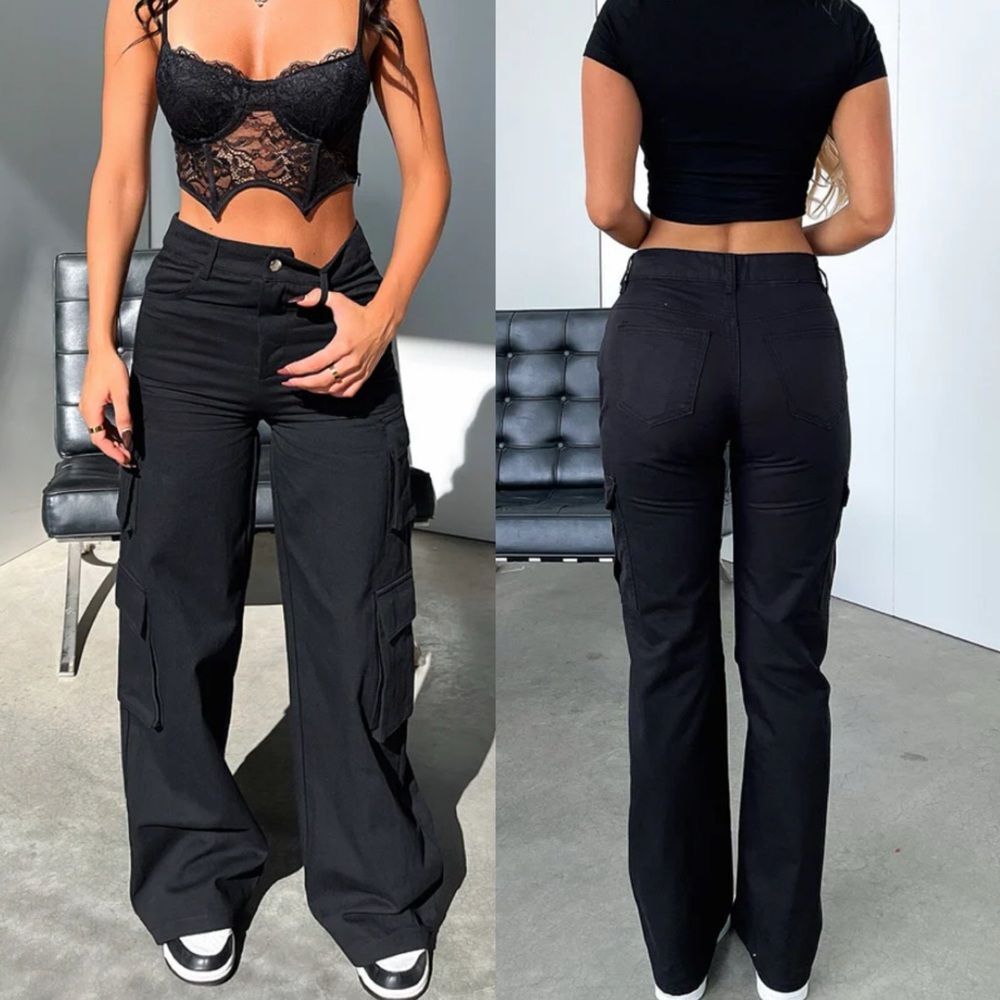 Reformation Black Straight Leg Jeans